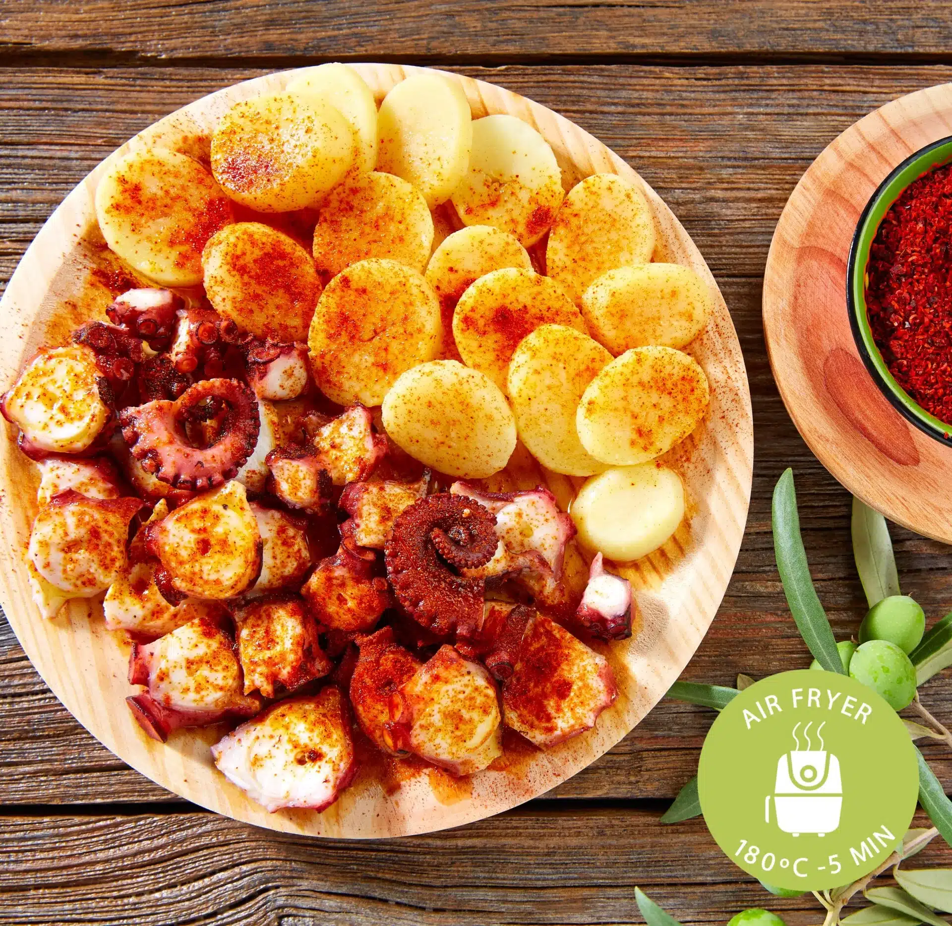 OCTOPUS WITH POTATO in AIRFRYER